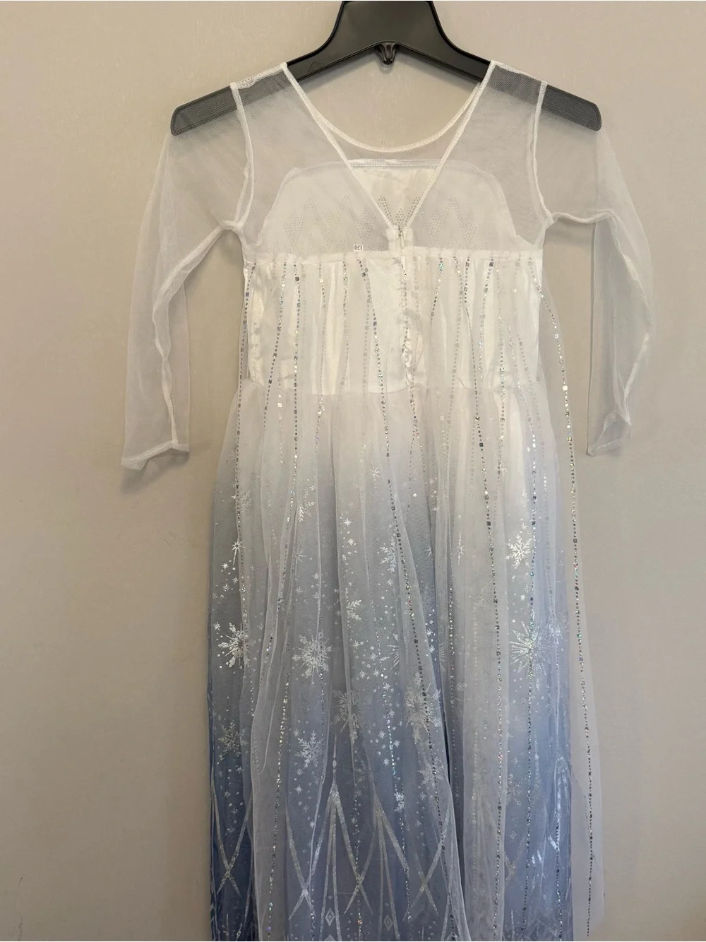 Elsa Like little Girl dress Light Blue Satin-Look cape- little girl size 7
